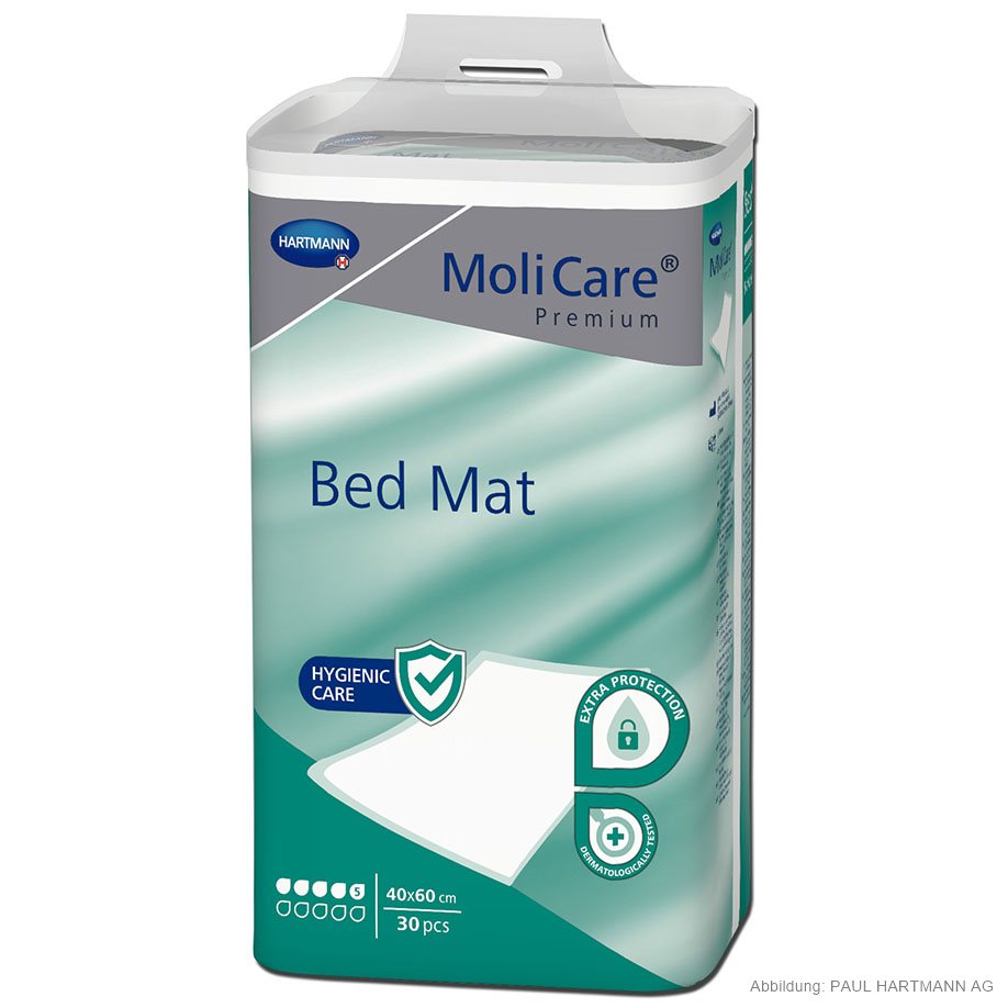 [U14198] MoliCare Premium Bed Mat 5 Tropfen Krankenunterlagen 40 x 60 cm (30 Stck.)