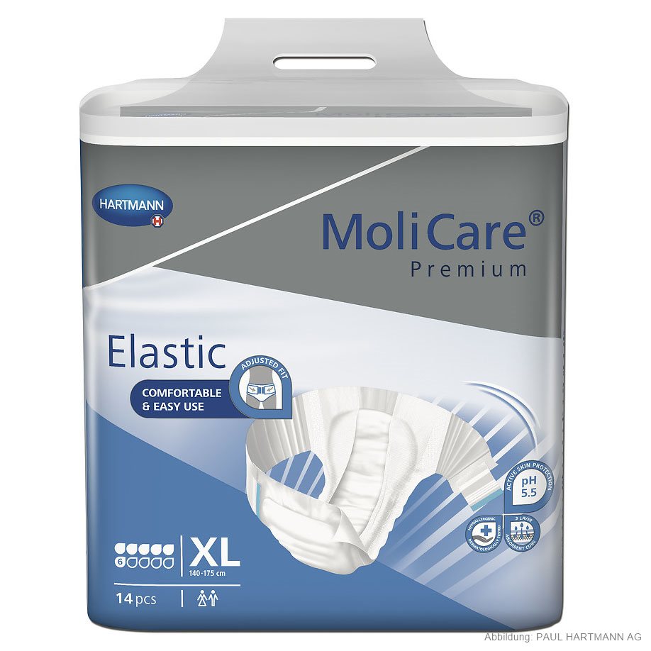 [U14217] MoliCare Premium Elastic 6 Tropfen Gr. XL Inkontinenzslips (14 Stck.)