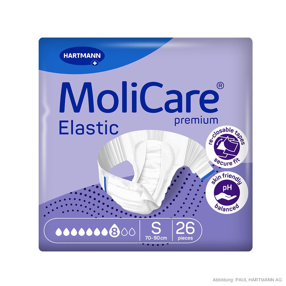 [U14220] MoliCare Premium Elastic 8 Tropfen Gr. S Inkontinenzslips (26 Stck.)