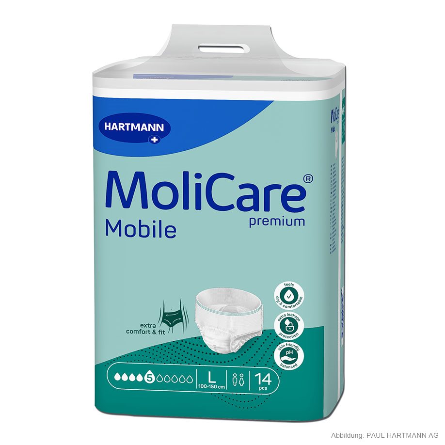 [U14228] MoliCare Premium Mobile 5 Tropfen Inkontinenzslips Gr. L (14 Stck.)
