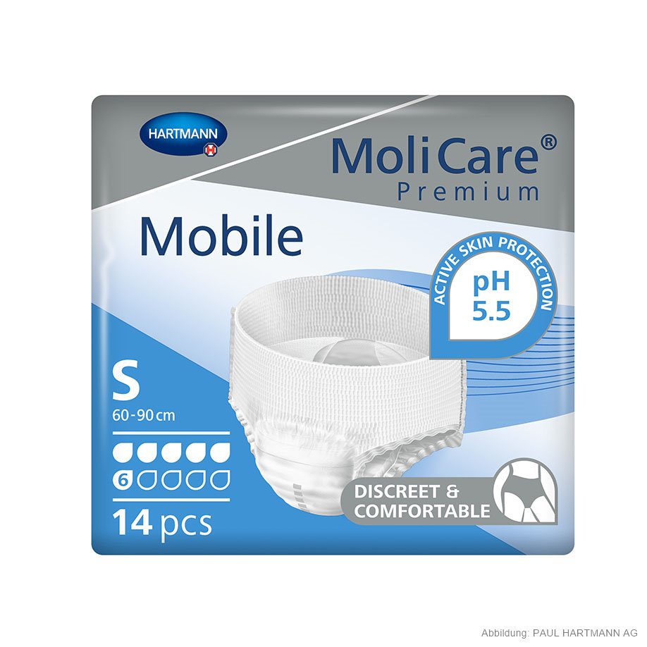 [U14229] MoliCare Premium Mobile 6 Tropfen Inkontinenzslips Gr. S (14 Stck.)