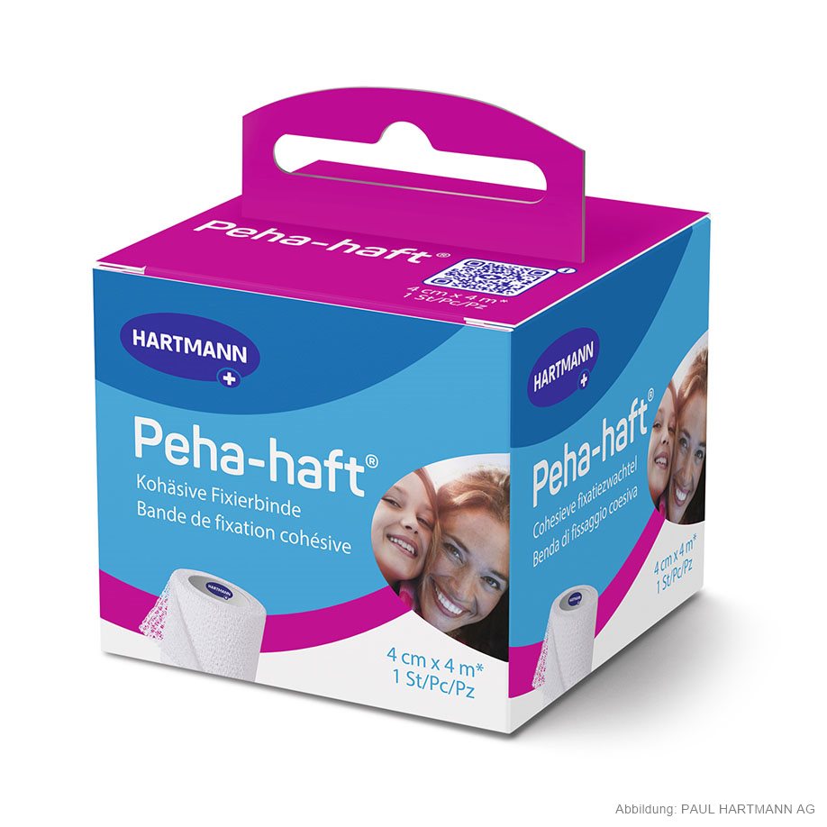 [U14325] Peha-haft Fixierbinde 4 m x 4 cm, einzeln verpackt