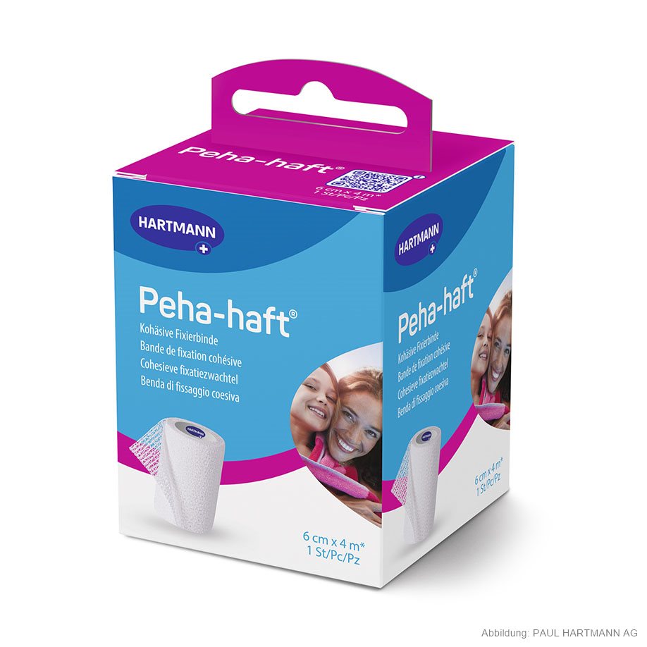 [U14326] Peha-haft Fixierbinde 4 m x 6 cm, einzeln verpackt