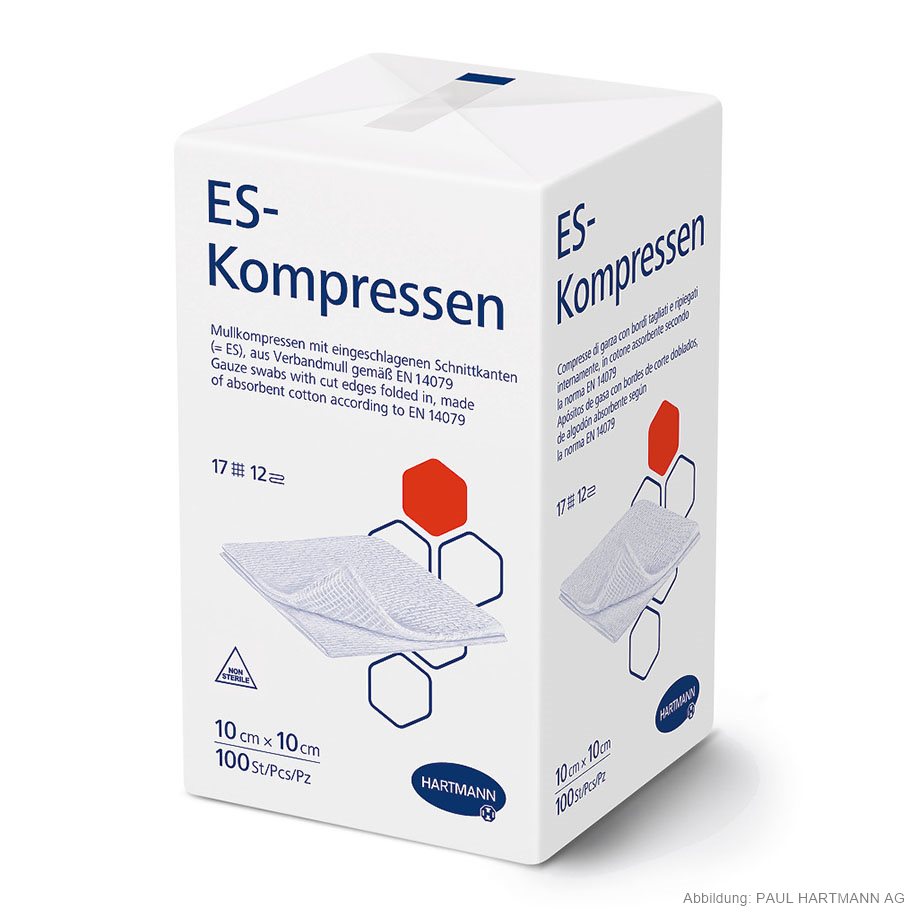 [U14389] ES-Kompressen unsteril 12-fach 10 x 10 cm (100 Stck.)