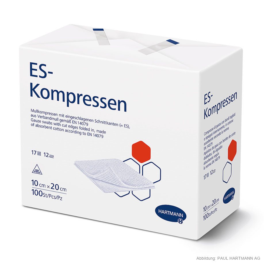 [U14391] ES-Kompressen unsteril 12-fach 10 x 20 cm (100 Stck.)