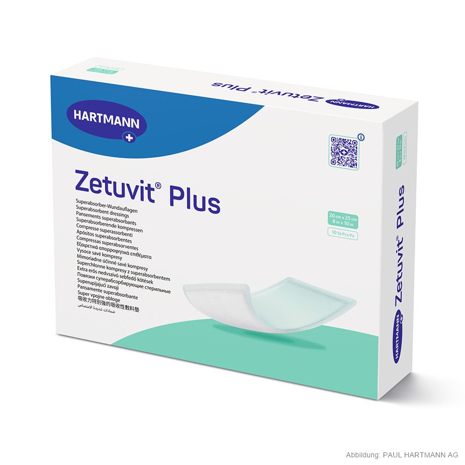 [U14412] Zetuvit Plus Saugkompressen steril 20 x 25 cm (10 Stck.)