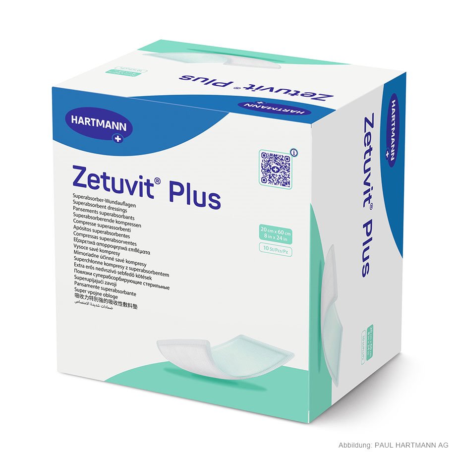 Zetuvit Plus Saugkompressen steril 20 x 60 cm (10 Stck.)