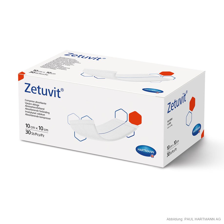 [U14416] Zetuvit Saugkompressen unsteril 10 x 10 cm (30 Stck.)
