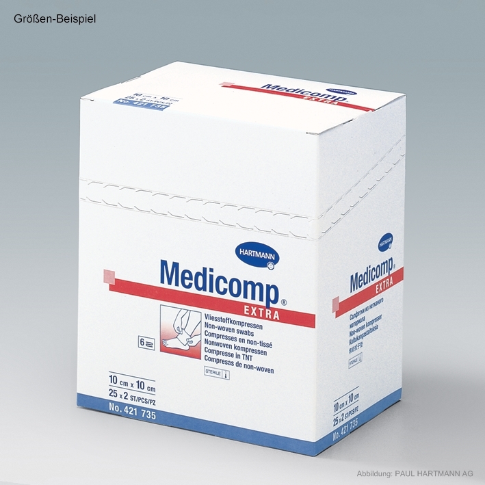 [U14448] Medicomp Extra Vlieskompressen 10 x 20 cm, unsteril (100 Stck.)
