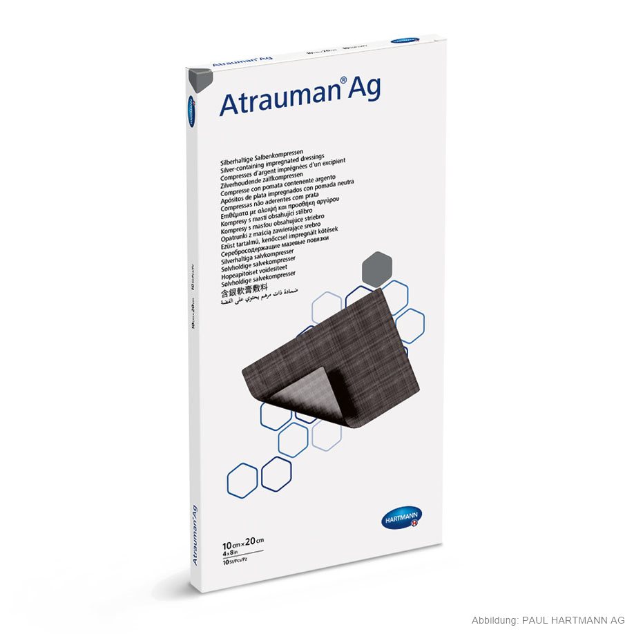 Atrauman Ag Salbenkompressen steril 10 x 20 cm (10 Stck.)#499605#