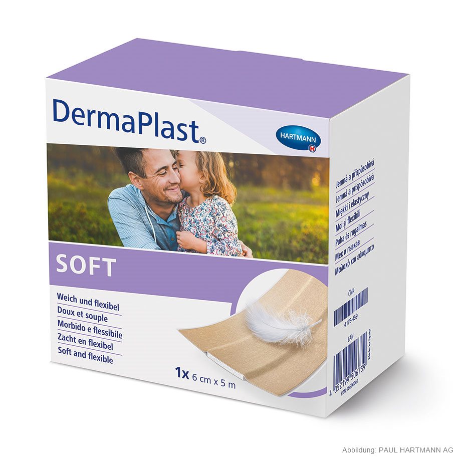 [U14550] DermaPlast soft Wundpflaster 5 m x 6 cm