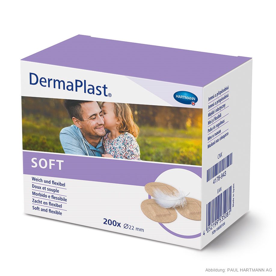 DermaPlast soft Wundpflaster Ø 22 mm (200 Stck.)