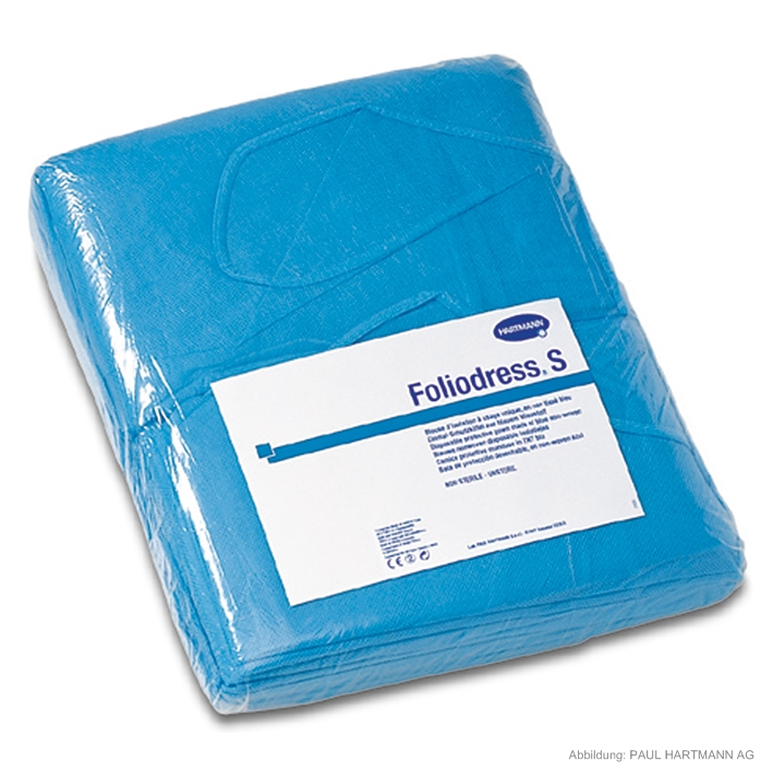 [U14567] Foliodress Einmal-Besuchermantel S blau (50 Stck.)