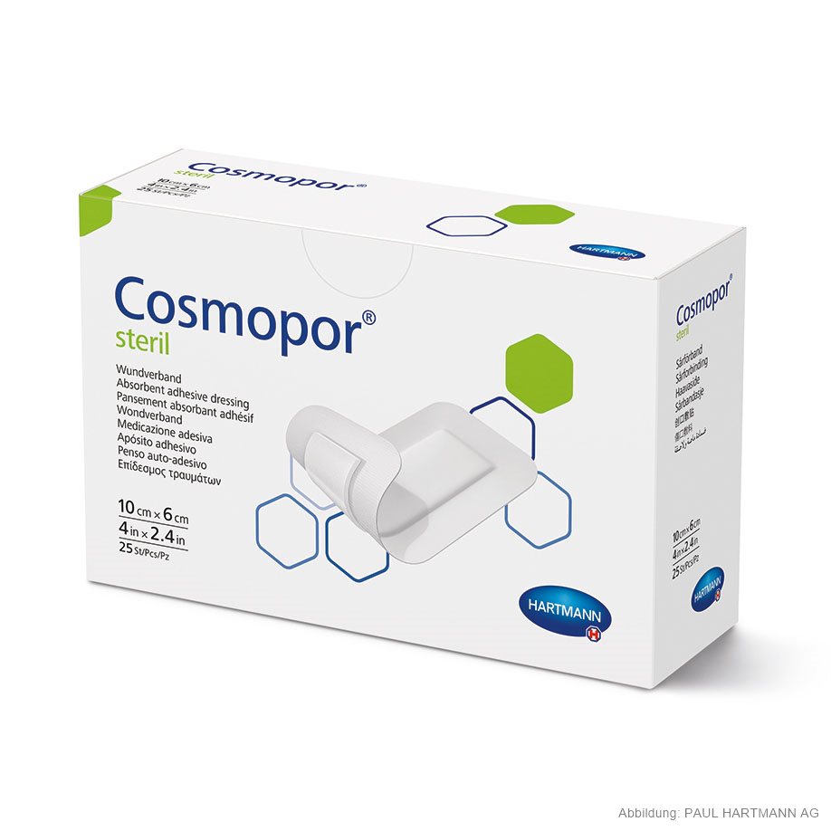[U14631] Cosmopor Steril Wundverband 10 x 6 cm (25 Stck.)
