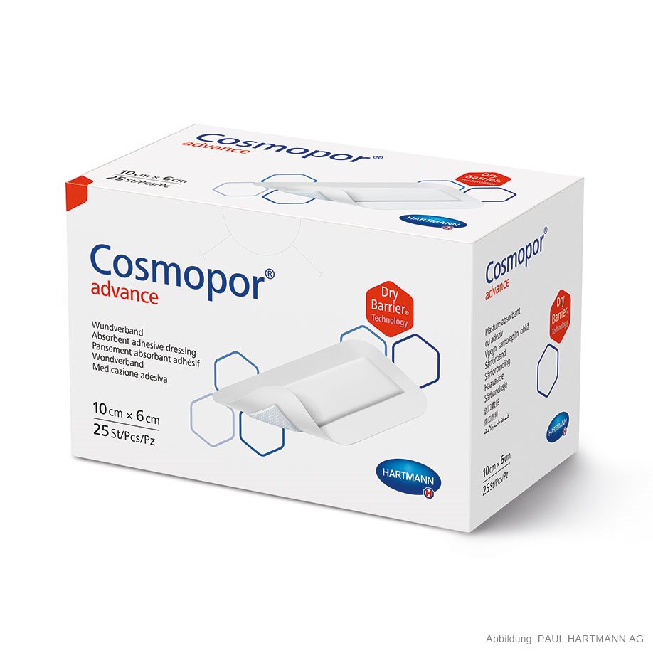 [U14647] Cosmopor Advance Wundverband steril 10 x 6 cm (25 Stck.)