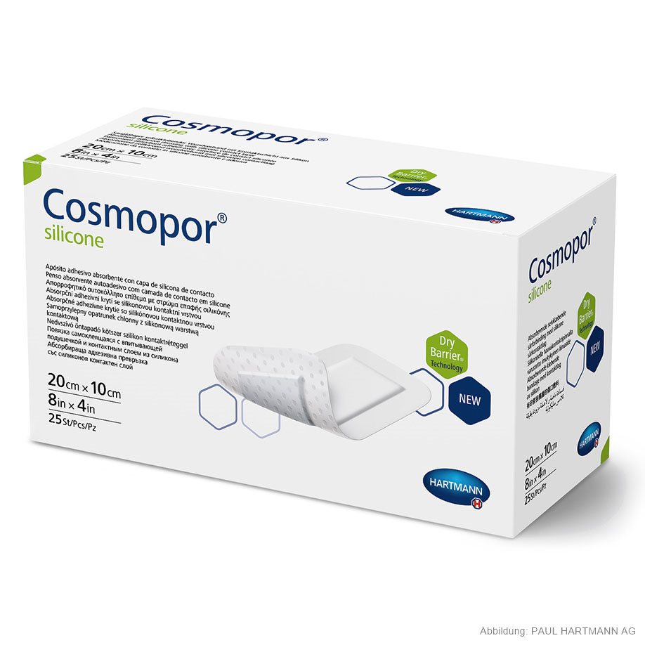 [U14667] Cosmopor silicone Wundverband steril 20 x 10 cm (25 Stck.)