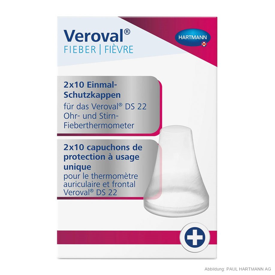 [U14688] Veroval 2in1 Infrarot-Fieberthermometer Schutzkappenset (20 Stck.)