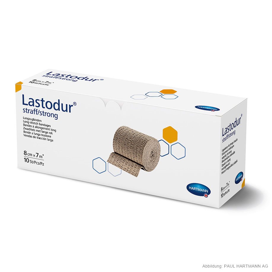 [U14742] Lastodur straff/strong Langzugbinden 7 m x 8 cm (10 Stck.)