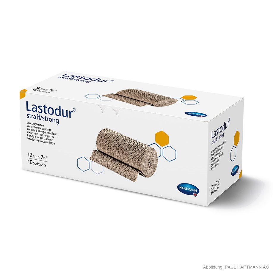 [U14744] Lastodur straff/strong Langzugbinden 7 m x 12 cm (10 Stck.)