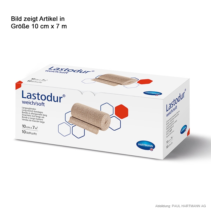 [U14748] Lastodur weich/soft Langzugbinden 7 m x 12 cm (10 Stck.)
