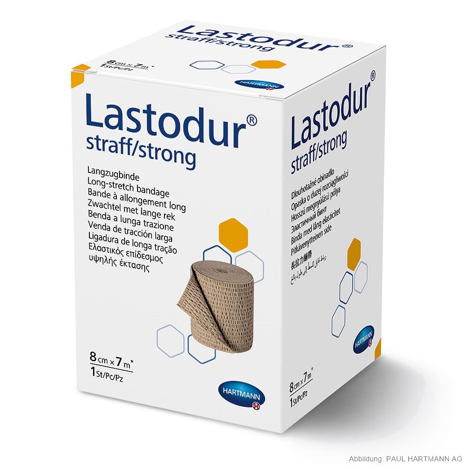 [U14754] Lastodur straff/strong Langzugbinde 7 m x 8 cm
