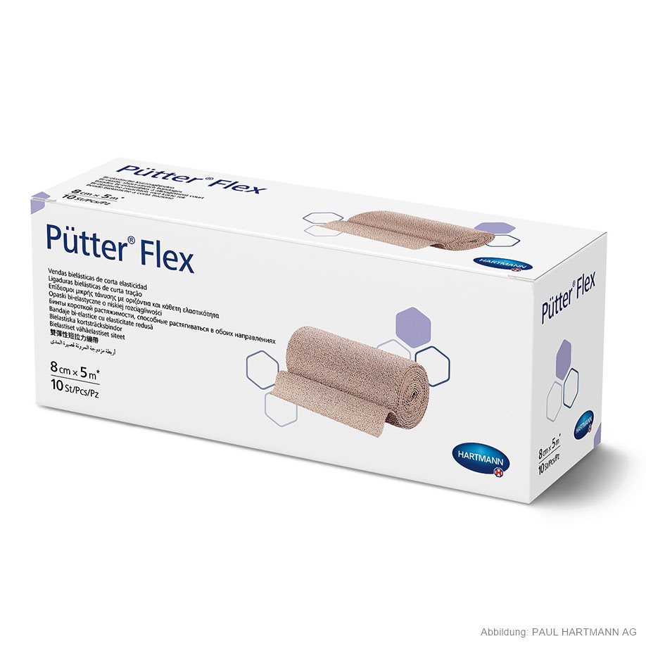 PütterFlex Kurzzugbinden 5 m x 8 cm (10 Stck.)