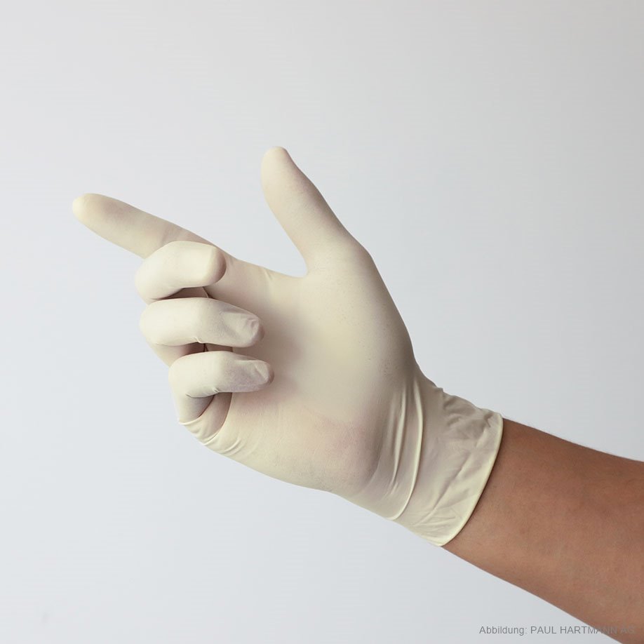 [U14847] Peha-soft Latex Comfort U.-Handschuhe Gr. M, unsteril (100 Stck.)