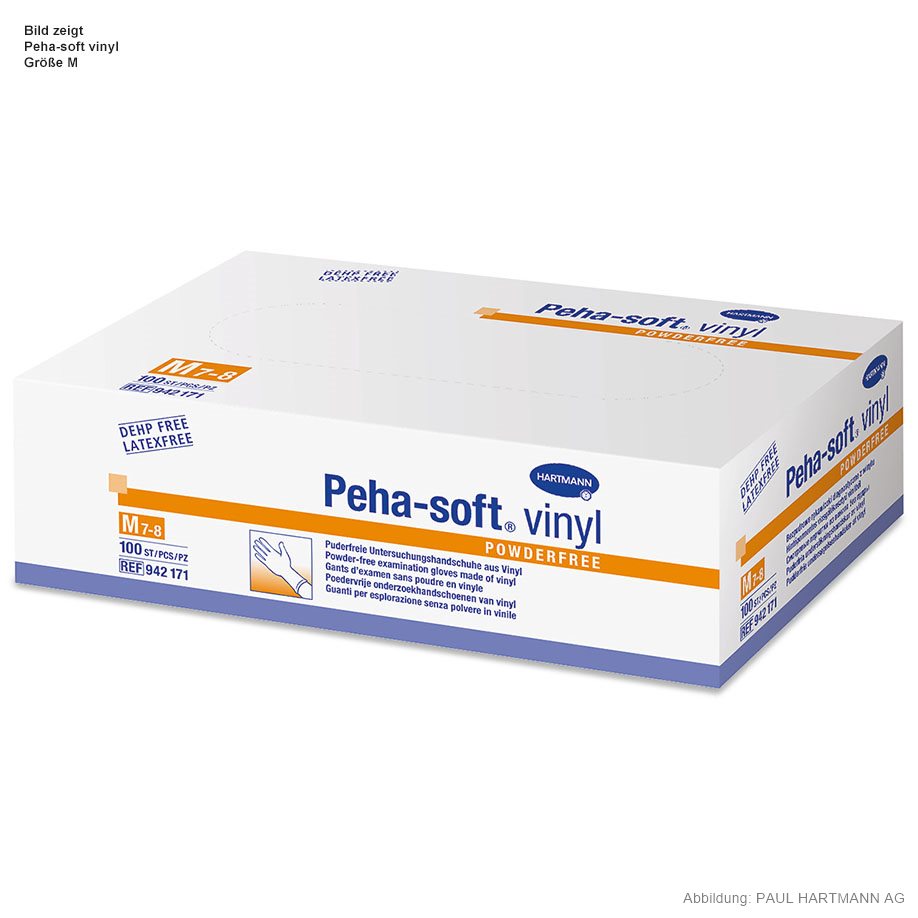 [U14866] Peha-soft vinyl powderfree U.-Handschuhe Gr. XL (100 Stck.)