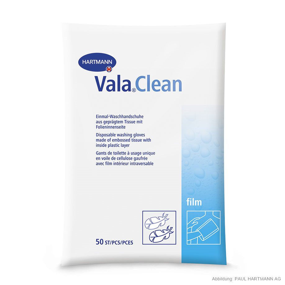 [U15015] ValaClean film Einmal-Waschhandschuhe (50 Stck.)