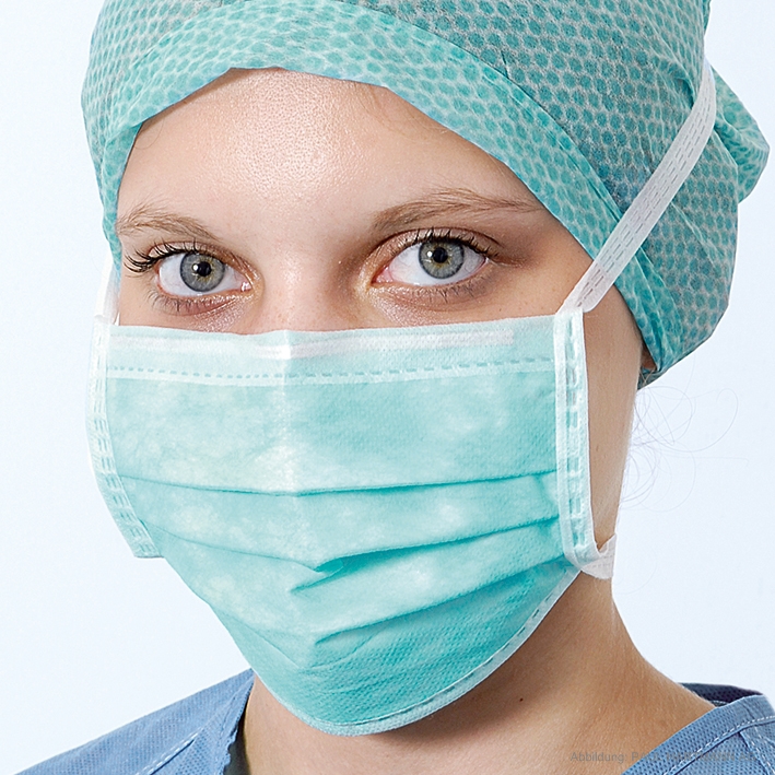 Foliodress mask Comfort Anti splash OP-Masken grün (40 Stck.)