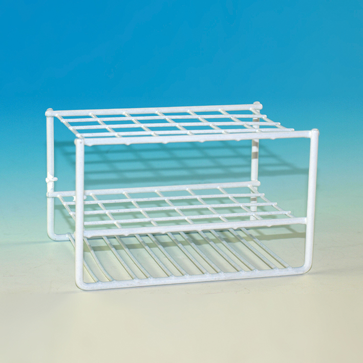 [U15258] Reagenzglasgestell aus Draht für 24 Gläser bis 17 mm Ø, ohne Stäbe