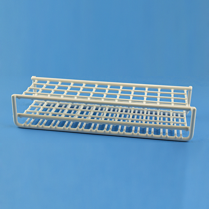 [U15259] Reagenzglasgestell aus Draht für 48 Gläser bis 12 mm Ø, ohne Stäbe