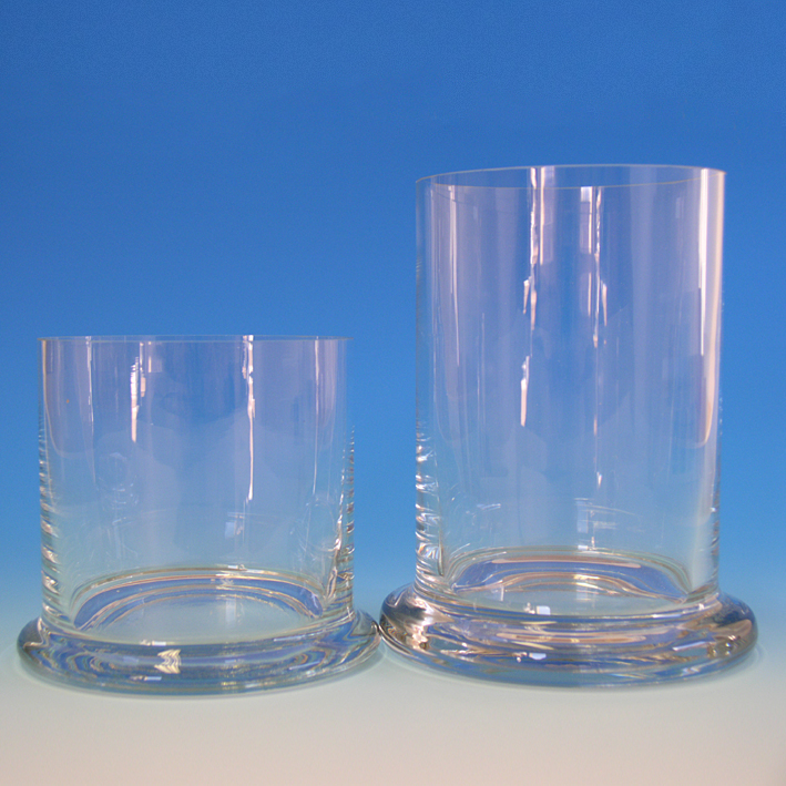 Glaszylinder mit Fuß ohne Deckel ca. 15 x 10 cm Ø