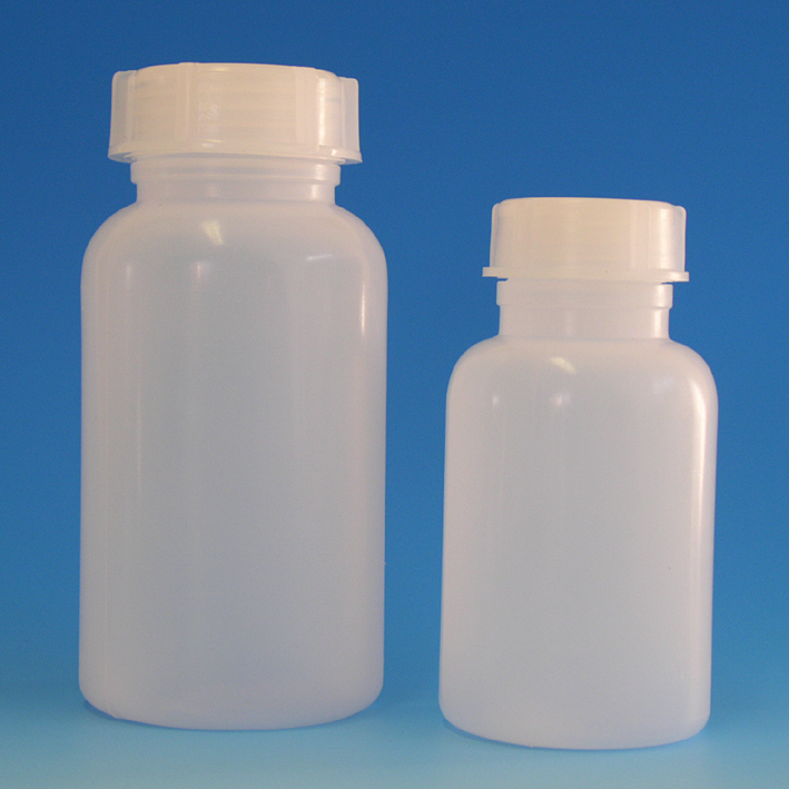 [U15309] Weithalsflasche PE-LD 250 ml mit Schraubverschluss