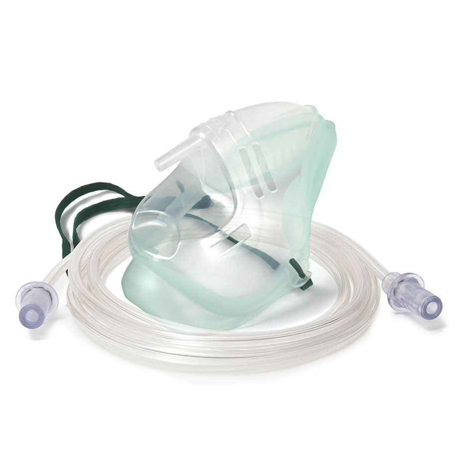 [U15737] O2-Maske EcoLite mit Schlauch 2,10 m für Erwachsene