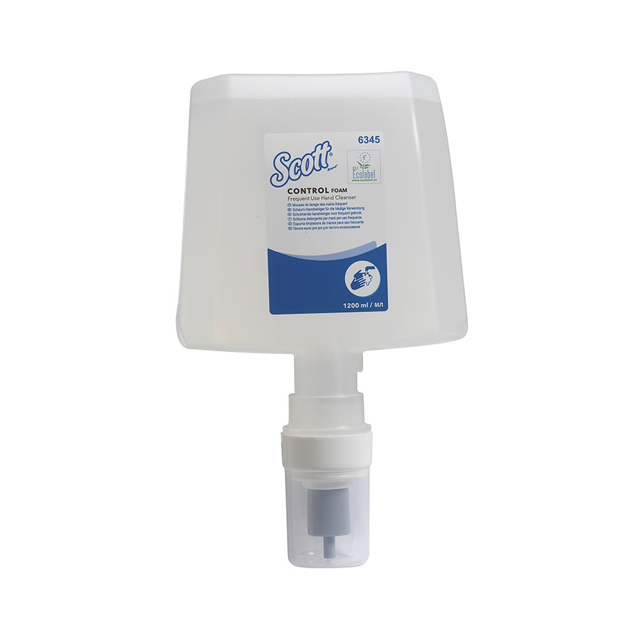 SCOTT Control Schaumhandreiniger transparent, unparfümiert (4 x 1,2 Ltr.) sanft