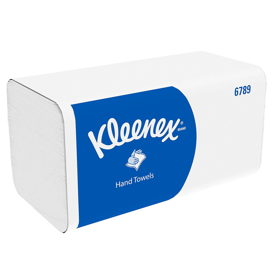 KLEENEX Handtücher F4, klein, 2-lagig, weiß, 21 x 21,5 cm (15 x 186 Tücher)