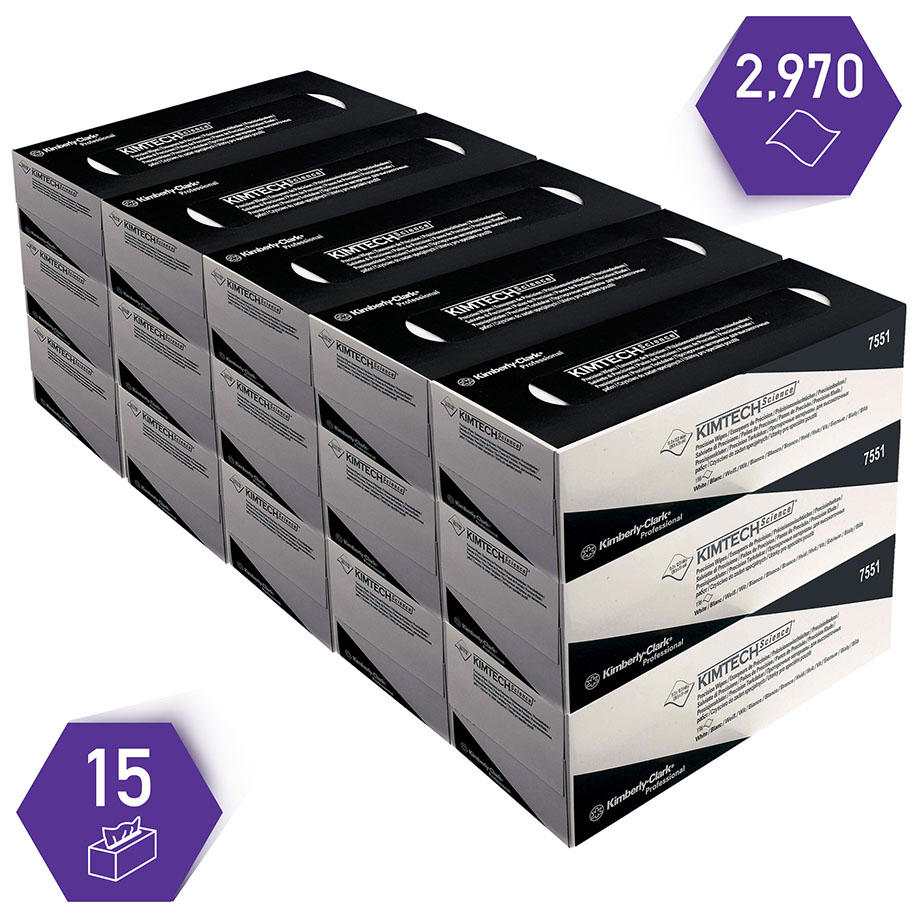 KIMTECH SCIENCE Präzisionstücher, 1-lagig, weiß, 31x28,5 cm (15 x 198 Bl.) Zupfbox