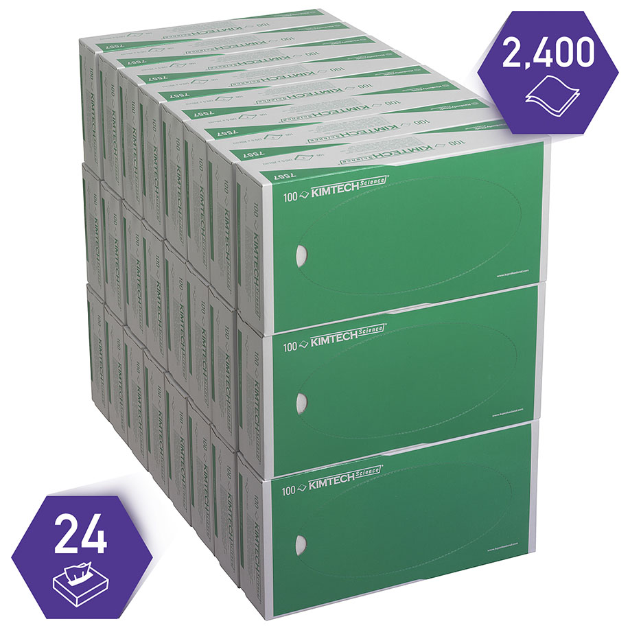 KIMTECH SCIENCE Labortücher, 2-lagig, weiß, 20 x 20 cm (24 x 100 Bl.)