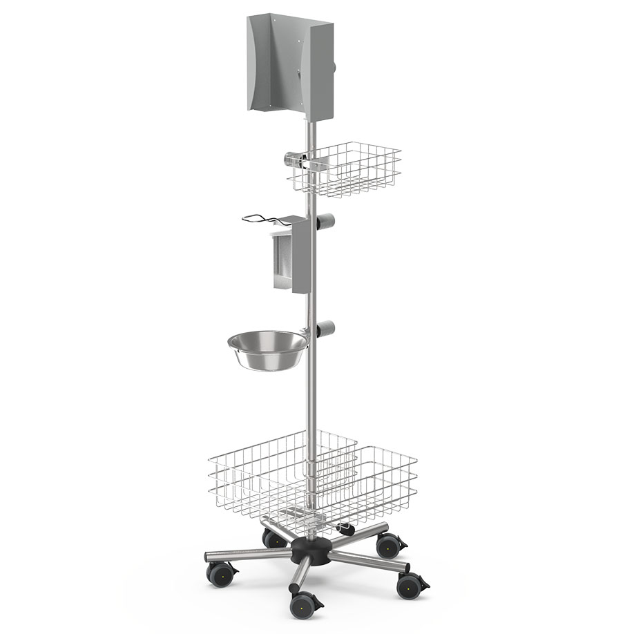 [U15903] mobiles Hygienecenter, silber RAL 9006 *Versand nur per Spedition möglich*