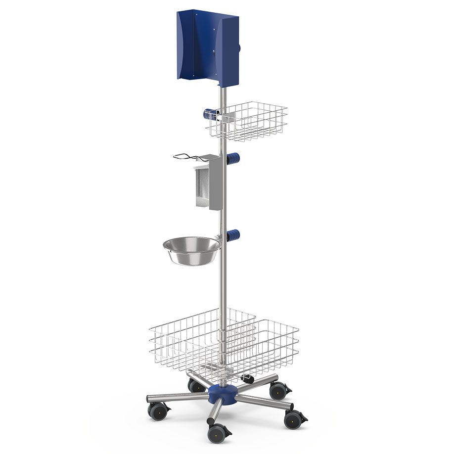 [U15904] mobiles Hygienecenter, ultramarinblau RAL 5002 *Versand nur per Spedition möglich*