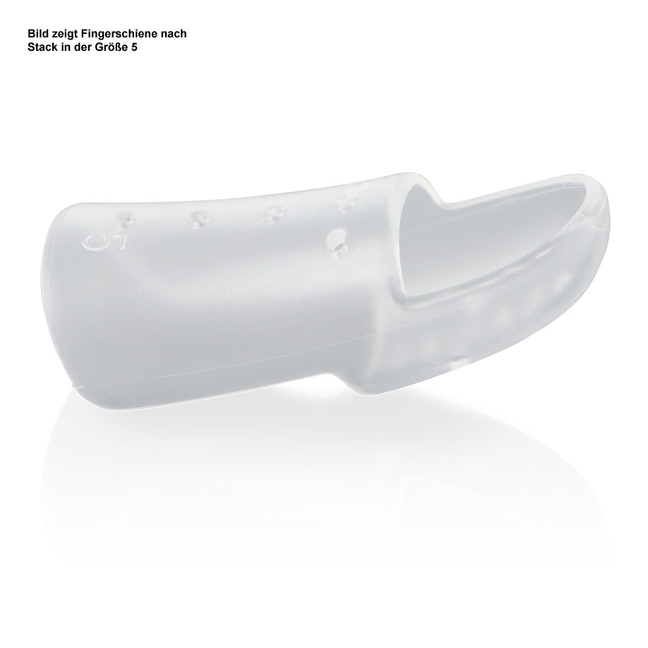 Fingerschiene nach Stack farblos, thermoplastisch, Gr. 0