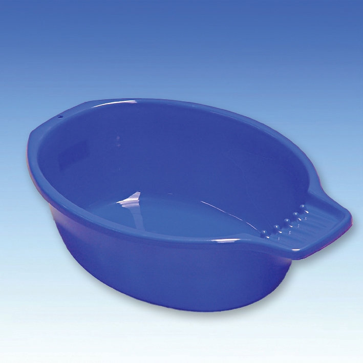[U16037] Handwaschbecken blau, 7 Ltr. oval mit Seifenablage