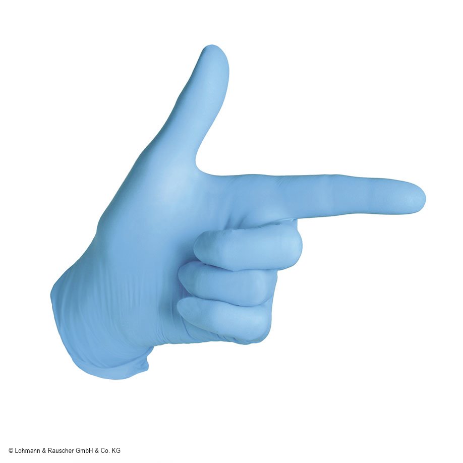 [U16342] Sentina Azure Nitrile U.-Handschuhe unsteril PF Gr. 6-7 S (100 Stck.)
