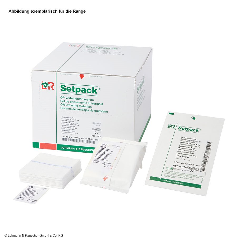 Setpack Mullkompressen RK steril 16-fach 7,5 x 7,5 cm – 20 Packungen, je 10 Stück