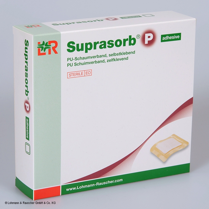 Suprasorb P PU-Schaumverbände, steril, selbstklebend, 7,5 x 7,5 cm (10 Stck.)