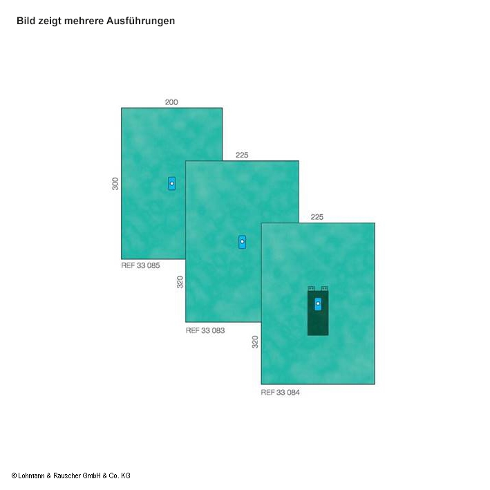 Raucodrape PRO Extremitätentücher 2-lagig Plus, steril, 225 x 320 cm (11 Stck.)