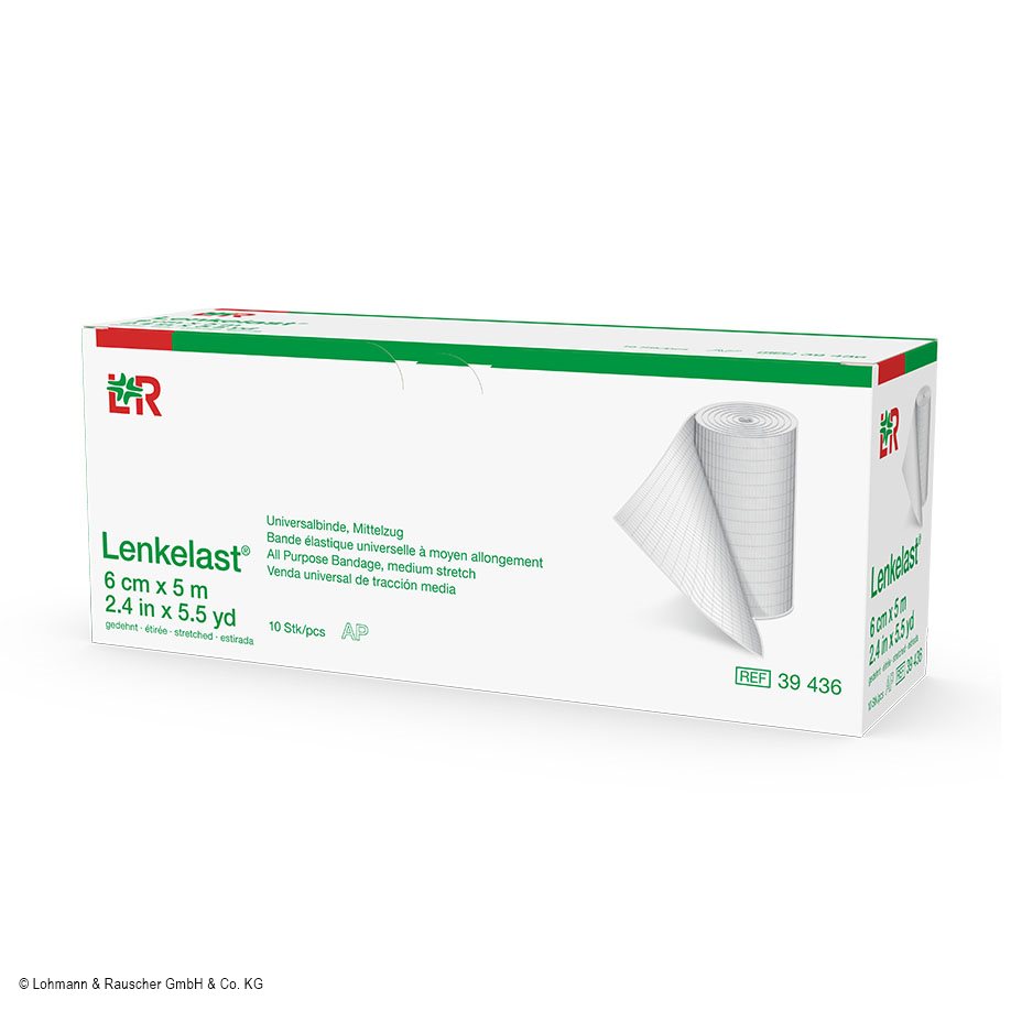 [U16861] Lenkelast Universalbinden weiß 5 m x 6 cm, lose (10 Stck.)