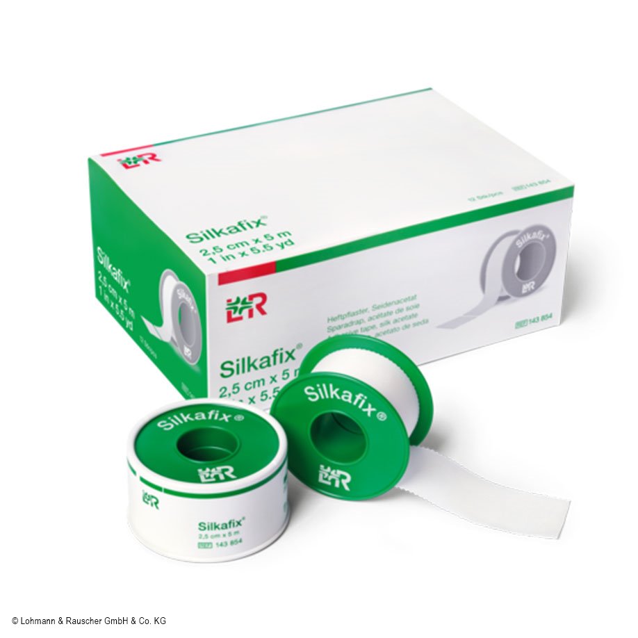 Silkafix-Heftpflaster weiß 9,2 m x 2,5 cm (12 Stck.)