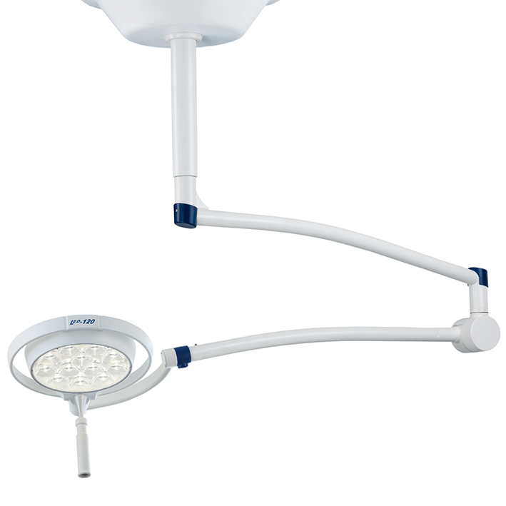 Mach LED 120 Untersuchungsleuchte Deckenmodell, mit SWING-Arm, für Raumhöhe bis 3 m, inkl. Netzteil am Flansch montiert